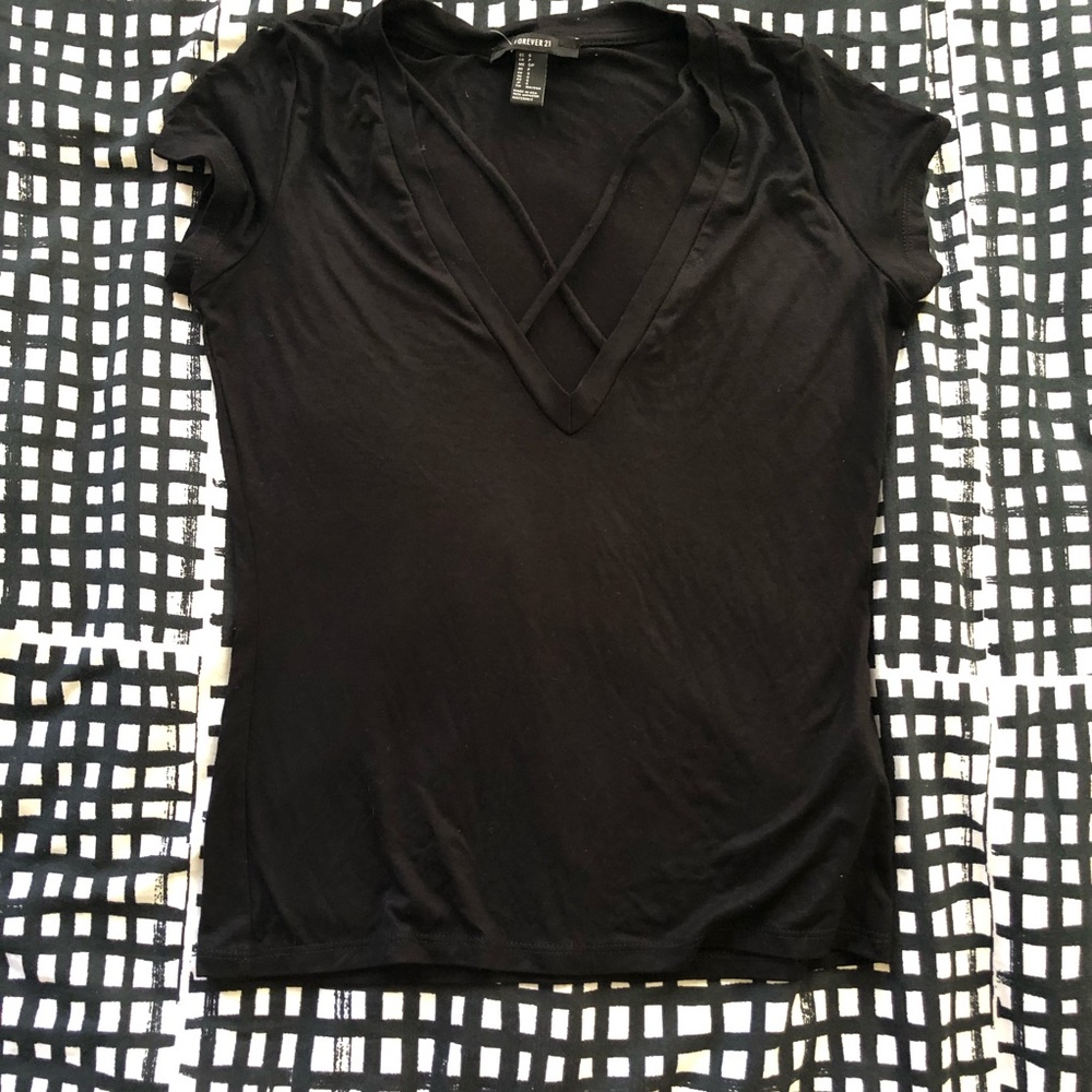 Crisscross V-neck